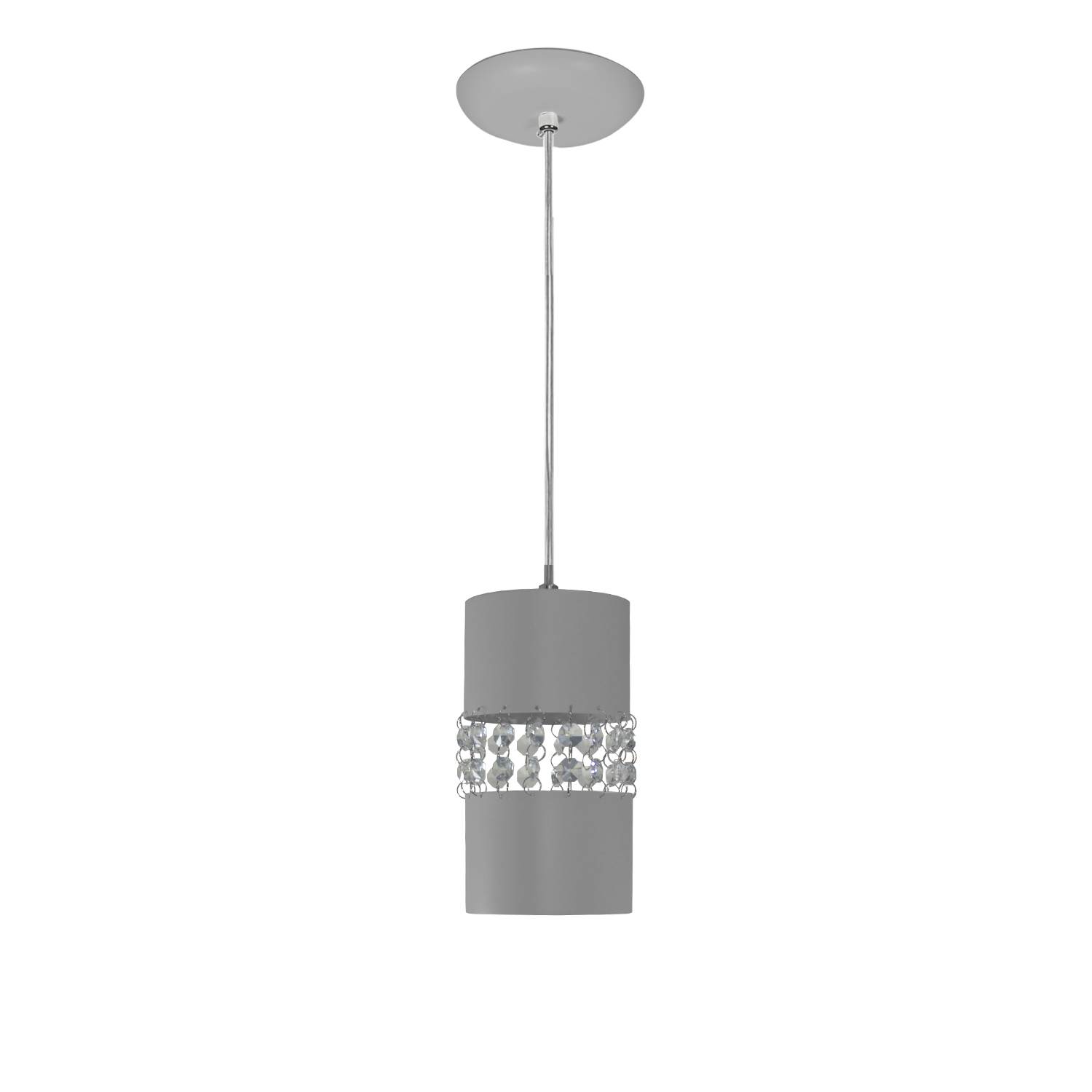 Lustre Pendente 9861 1 Lâmpada Soquete E27 Prata