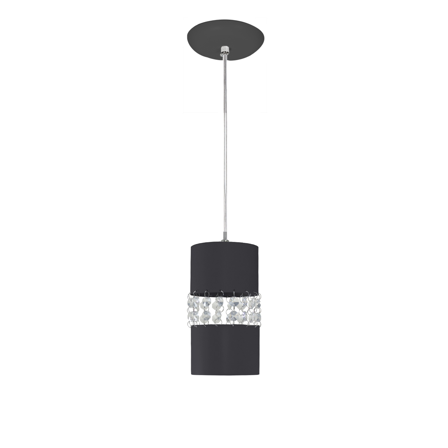 Lustre Pendente 9861 1 Lâmpada Soquete E27 Preta