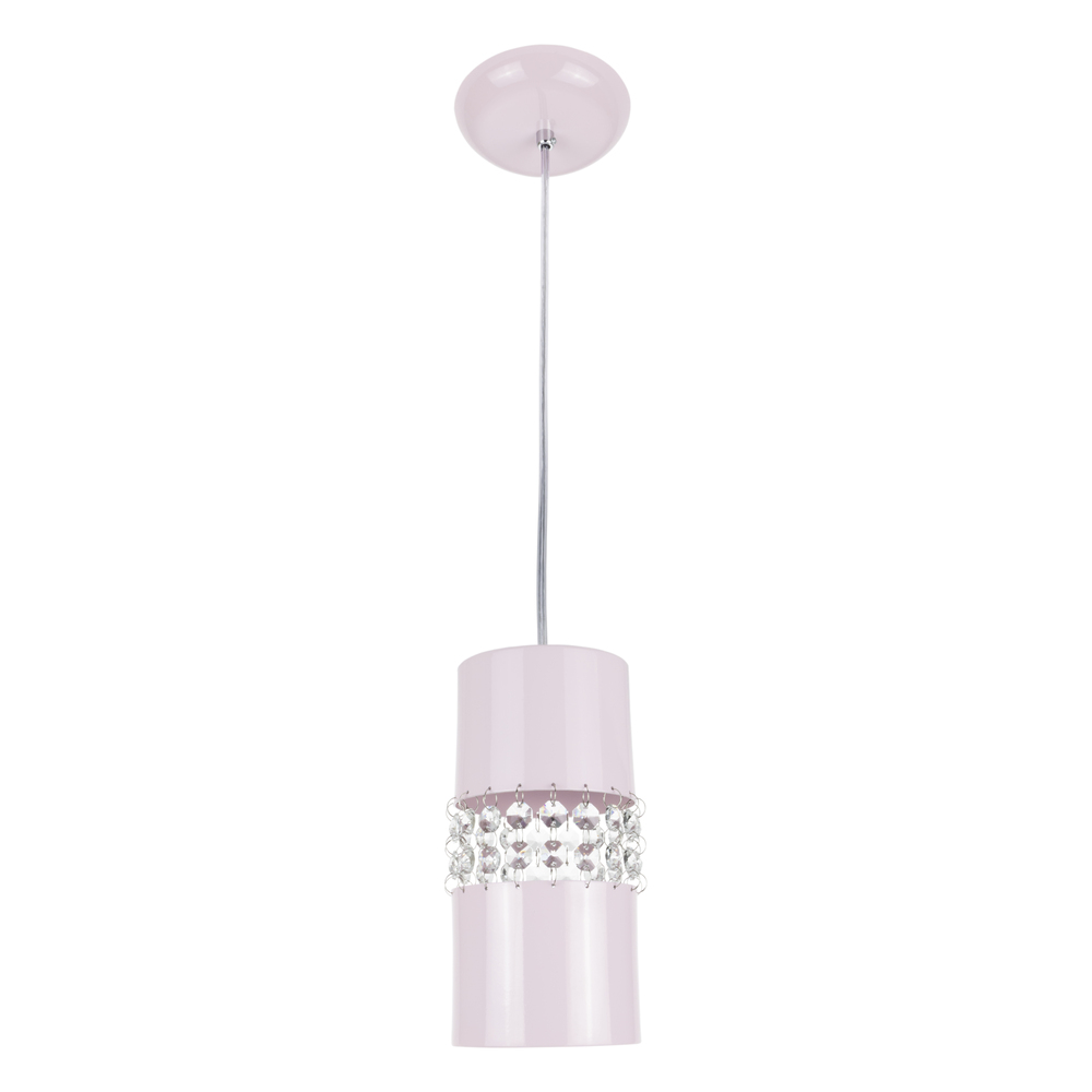 Lustre Pendente 9861 1 Lâmpada Soquete E27 Rosa