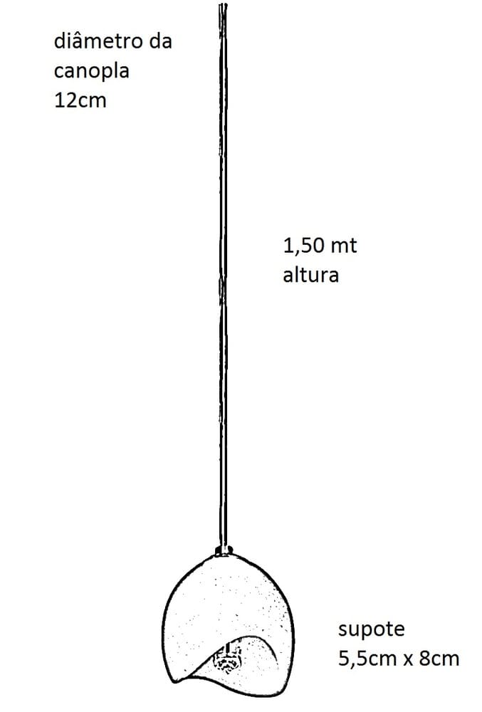 Lustre Pendente Design 3950 1 Lâmpada Led G9 Cobre