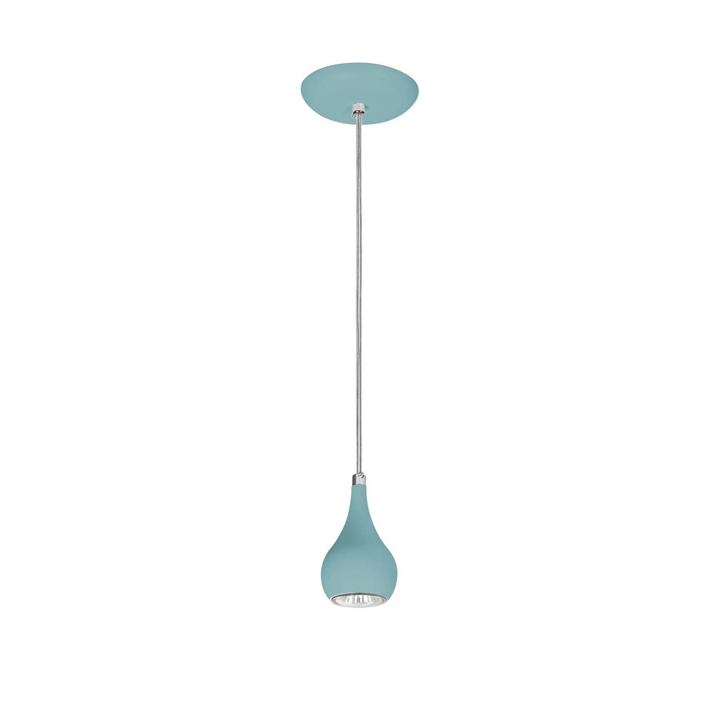 Lustre Pendente Design 5511 1 Lâmpada Gu10 Azul