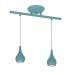 Lustre Pendente Design 5512 2 Lâmpadas Gu10 Azul