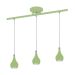 Lustre Pendente Design 5513 3 Lâmpadas Gu10 Verde