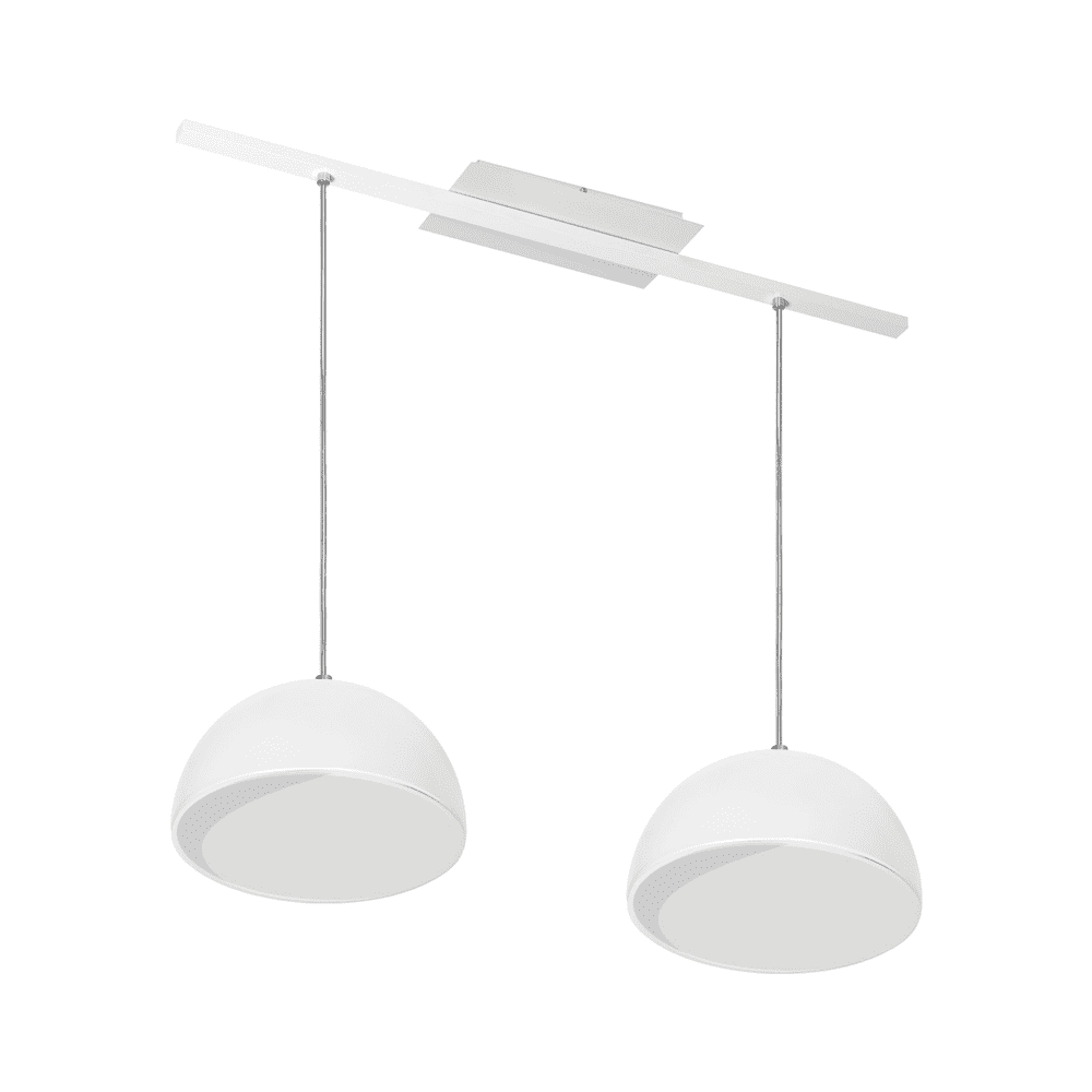 Lustre Pendente Design 7632 2 Lâmpadas E27 Branca