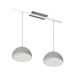 Lustre Pendente Design 7632 2 Lâmpadas E27 Prata