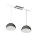 Lustre Pendente Design 7632 2 Lâmpadas E27 Preta