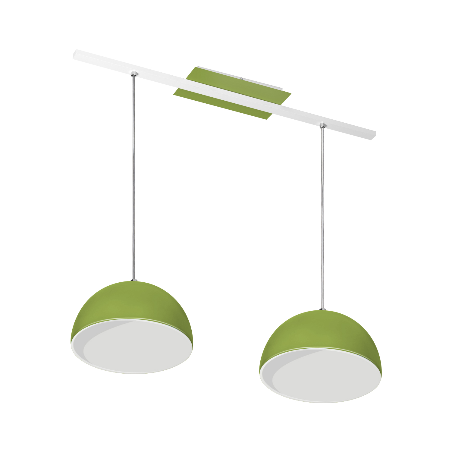 Lustre Pendente Design 7632 2 Lâmpadas E27 Verde
