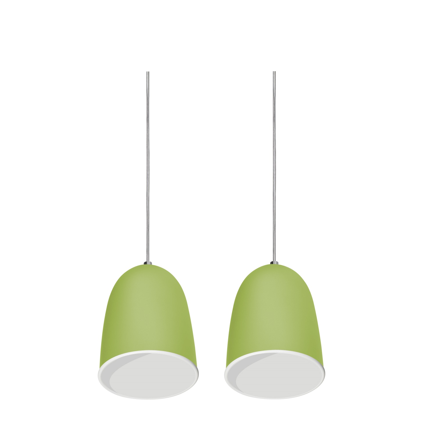 Lustre Pendente Design 7742 2 Lâmpadas E27 Verde