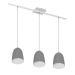 Lustre Pendente Design 7743 3 Lâmpadas E27 Prata