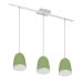 Lustre Pendente Design 7743 3 Lâmpadas E27 Verde