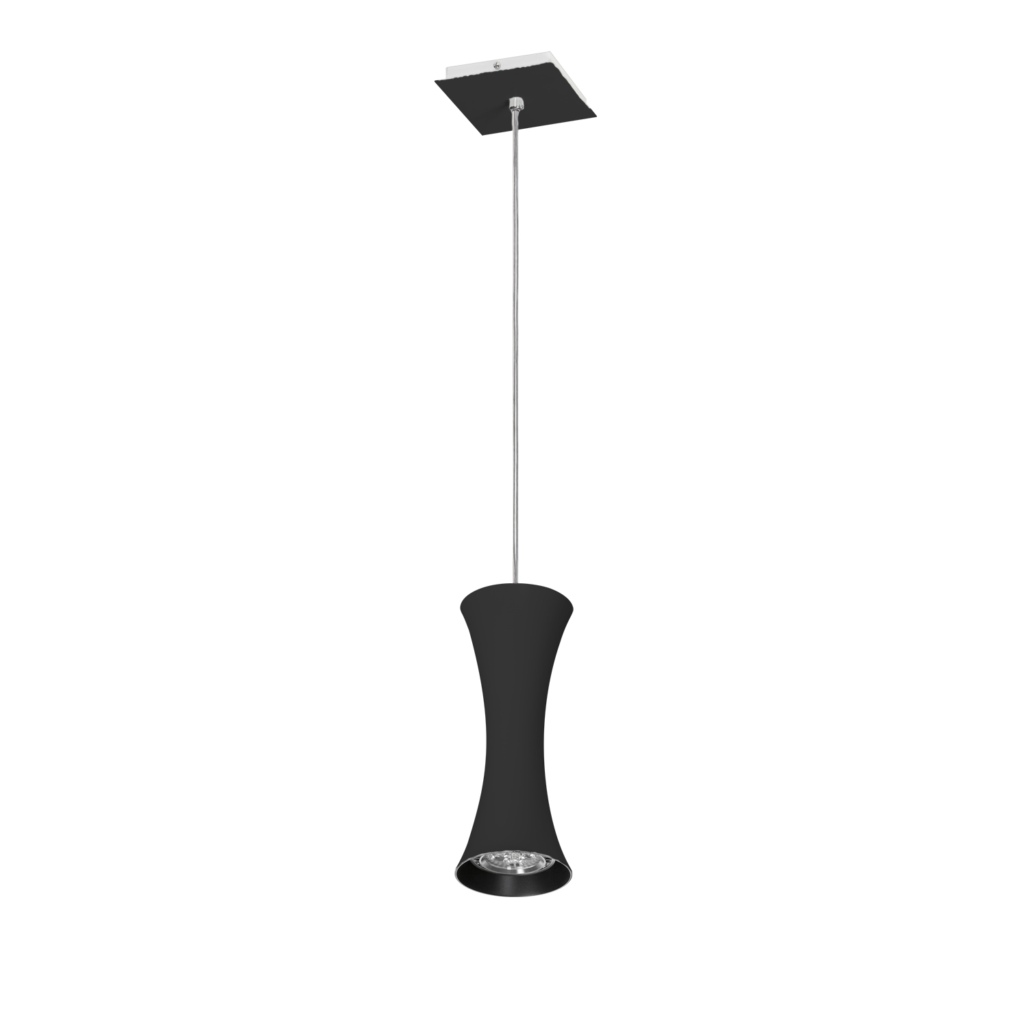 Lustre Pendente Design 7921 1 Lâmpada Gu10 Preta