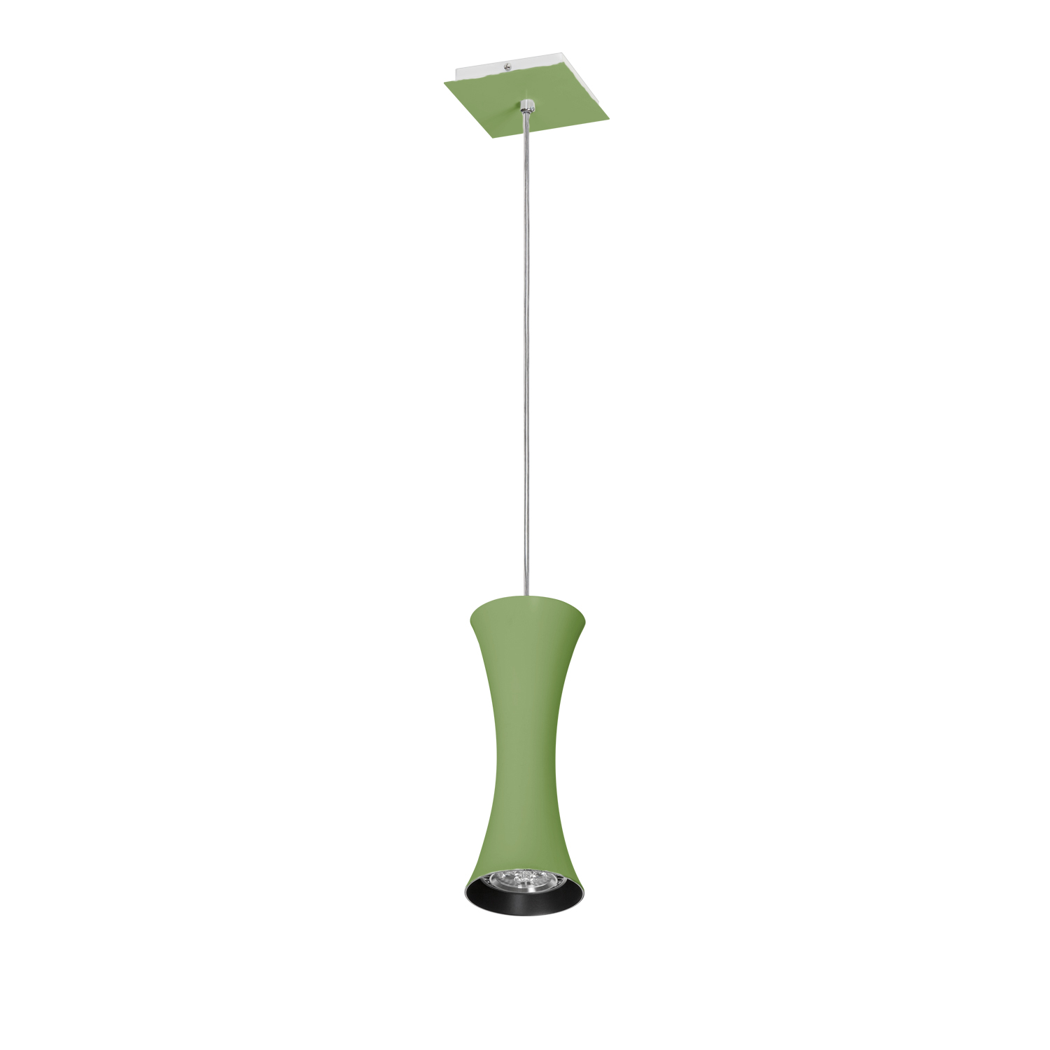 Lustre Pendente Design 7921 1 Lâmpada Gu10 Verde