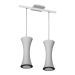Lustre Pendente Design 7922 2 Lâmpadas Gu10 Prata