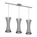 Lustre Pendente Design 7923 3 Lâmpadas Gu10 Prata