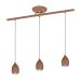 Lustre Pendente Design Zo 07 3 Lâmpadas Gu10 Cobre