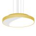 Lustre Pendente Redondo 7652 3 Lâmpadas E27 Amarela
