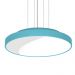 Lustre Pendente Redondo 7652 3 Lâmpadas E27 Azul
