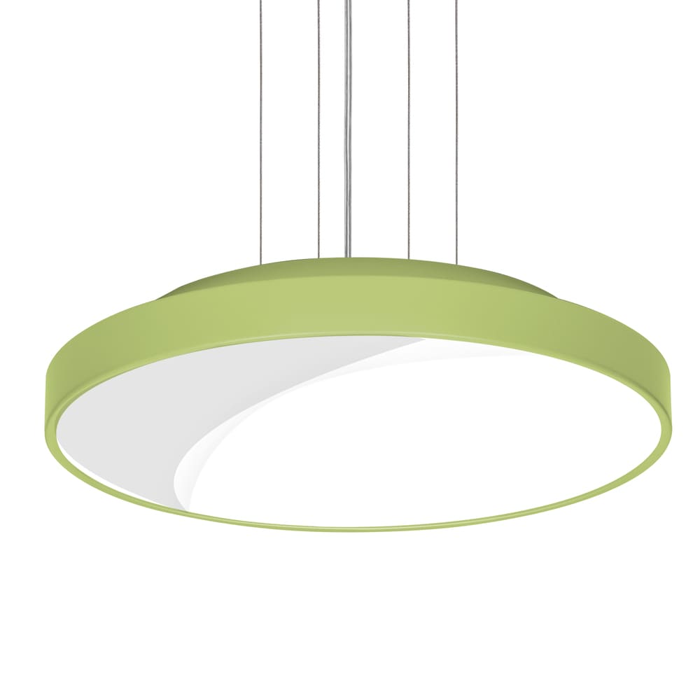 Lustre Pendente Redondo 7652 3 Lâmpadas E27 Verde