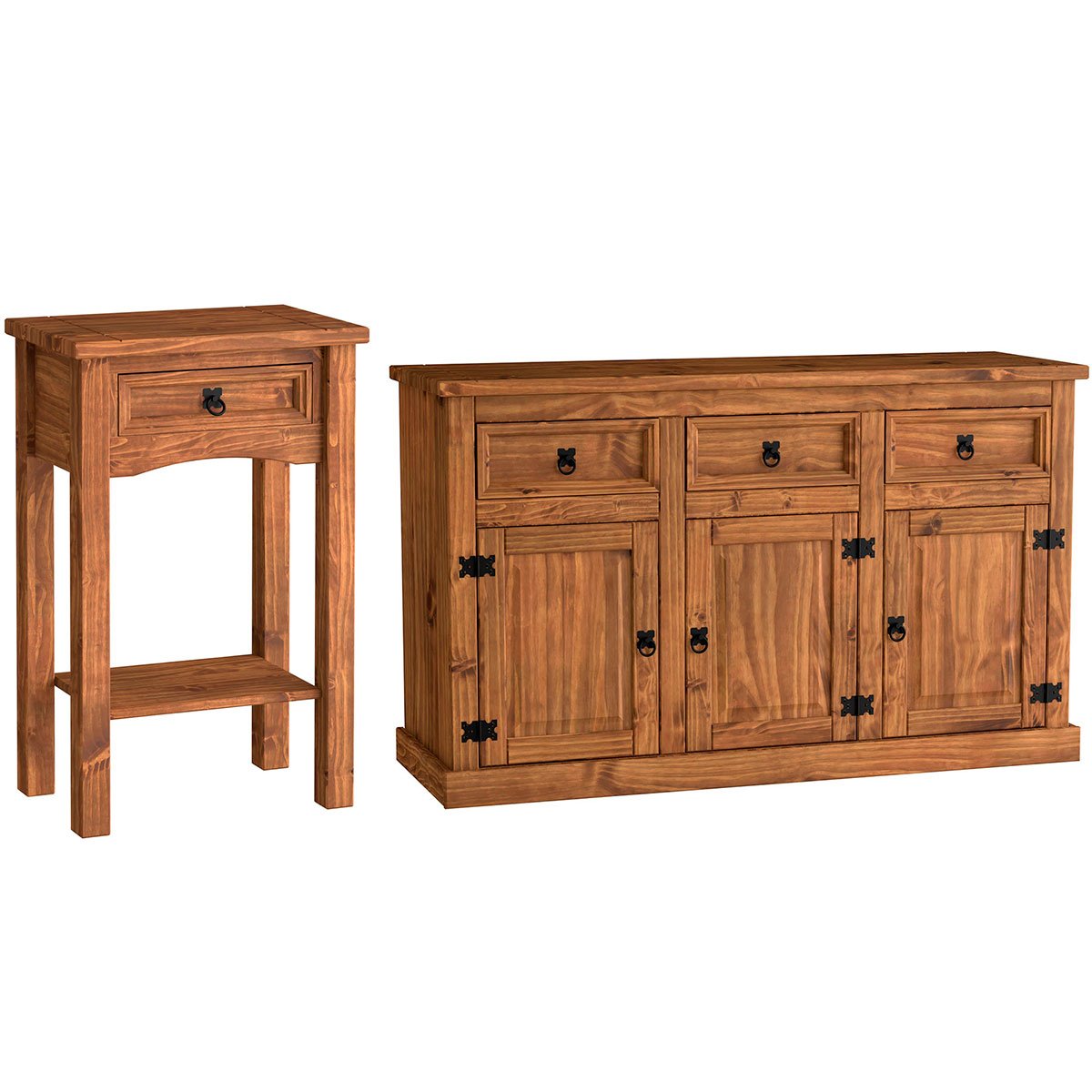Aparador 1 Gaveta e Balcão Buffet 3 Portas Rustic Line Cera