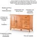 Buffet Aparador 2 Portas 3 Gav. 120 cm e Cristaleira 2 Portas Bella Carvalho Fosco