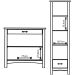 Buffet Aparador 2 Portas 93 cm e Cristaleira 1 Porta Madeira Maciça Bella Carvalho Fosco