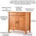 Buffet Aparador 2 Portas 93 cm e Cristaleira 1 Porta Madeira Maciça Bella Carvalho Fosco