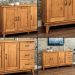 Buffet Aparador 3 Portas 3 Gav. 156 cm e Cristaleira 2 Portas Bella Slim Carvalho Fosco