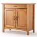 Buffet Aparador Madeira Maciça 2 Portas 1 Gaveta 93 cm Bella Carvalho Fosco