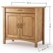 Buffet Aparador Madeira Maciça 2 Portas 1 Gaveta 93 cm Bella Carvalho Fosco