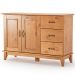 Buffet Aparador Madeira Maciça 2 Portas 3 Gav. 120 cm Bella Carvalho Fosco
