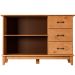 Buffet Aparador Madeira Maciça 2 Portas 3 Gav. 120 cm Bella Carvalho Fosco