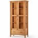 Cristaleira 2 Portas de Vidro e Buffet Aparador 156 cm Bella Castanho Fosco