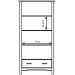 Cristaleira 2 Portas de Vidro e Buffet Aparador 156 cm Bella Castanho Fosco
