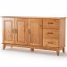 Cristaleira 2 Portas de Vidro e Buffet Aparador 156 cm Bella Castanho Fosco