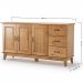 Cristaleira 2 Portas de Vidro e Buffet Aparador 156 cm Bella Castanho Fosco