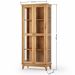 Cristaleira 2 Pts Vidro Slim e Buffet Aparador 120 cm Bella Carvalho Fosco