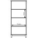 Cristaleira 2 Pts Vidro Slim e Buffet Aparador 120 cm Bella Carvalho Fosco