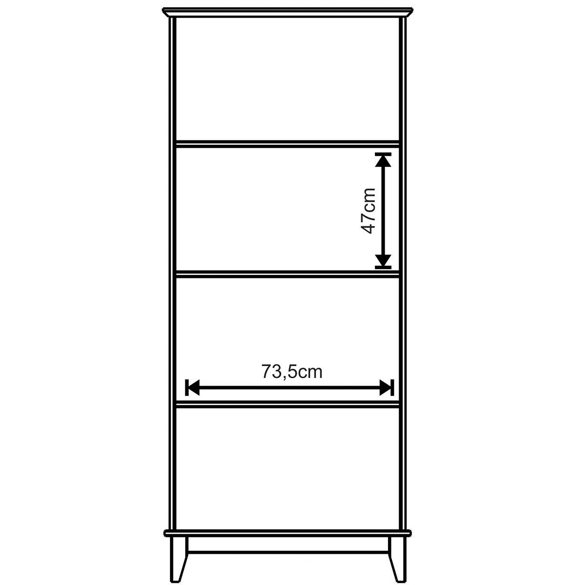 Cristaleira 2 Pts Vidro Slim e Buffet Aparador 120 cm Bella Carvalho Fosco