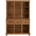 Cristaleira de Madeira 6 Portas com Vidro e Pés Rustic Line Cera