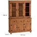 Cristaleira de Madeira 6 Portas com Vidro e Pés Rustic Line Cera