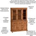 Cristaleira de Madeira 6 Portas com Vidro e Pés Rustic Line Cera
