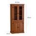 Estante Cristaleira 4 Portas com Vidro 100% Madeira Imperial Imbuia Fosco