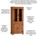 Estante Cristaleira 4 Portas com Vidro e Pés  Rustic Line Cera