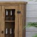 Estante Cristaleira 4 Portas com Vidro e Pés  Rustic Line Cera