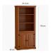 Estante Livreiro 2 Portas 100% Madeira Imperial Imbuia Fosco