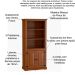 Estante Livreiro 2 Portas 100% Madeira Imperial Imbuia Fosco