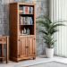 Estante Livreiro 2 Portas 100% Madeira Imperial Imbuia Fosco