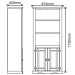 Estante Livreiro 2 Portas 100% Madeira Rustic Line Cera