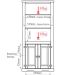 Estante Livreiro 2 Portas 100% Madeira Rustic Line Cera