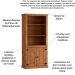 Estante Livreiro 2 Portas 100% Madeira Rustic Line Cera